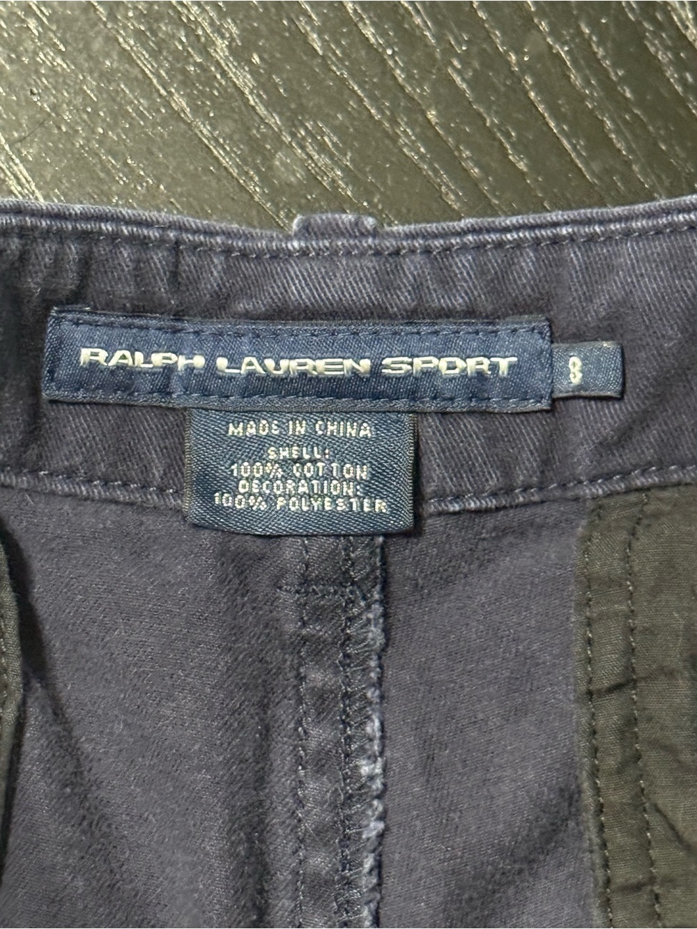 Ralph Lauren Embroidered High-Waist Navy Women's Shorts - Picture 4 of 5